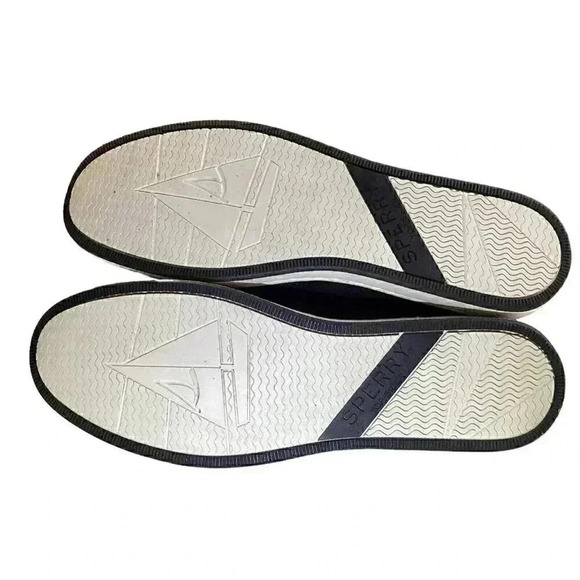 Sperry Coastfish 2Eye Leather Women 11M Lace Up Boat Shoes Black NEW - Picture 8 of 8